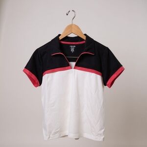 Izod Black, White, and Pink Short Sleeve Tee